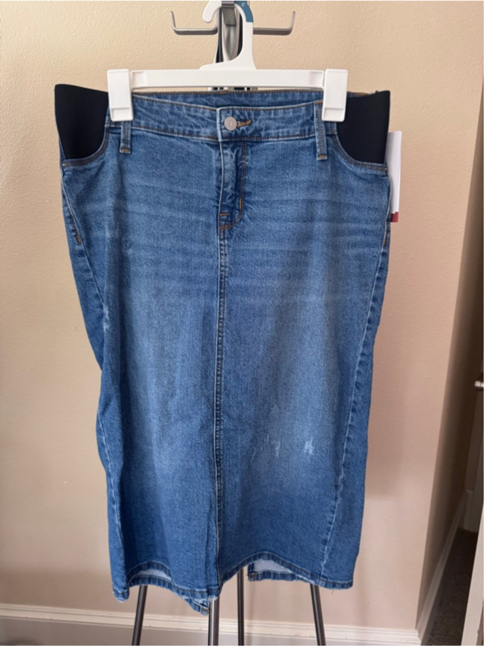 Isabel by Ingrid & Isabel Maternity Midi Skirt Blue Size 6